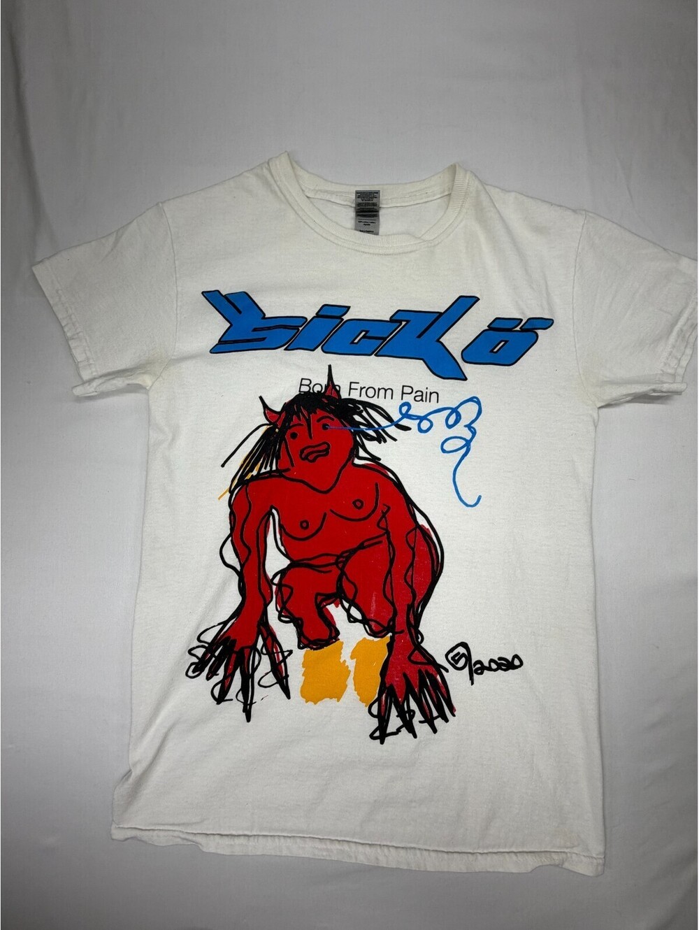 Gildan Men's T Shirt Short Sleeve Sick O Graphic Print Ultra Cotton Size S White